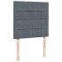 Cama box spring con colchón terciopelo gris oscuro 80x200