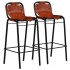 Set muebles bar 3 piezas madera maciza reciclada y cuero