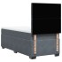 Cama box spring con colchón terciopelo gris oscuro 80x200