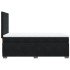 Cama box spring con colchón terciopelo negro 90x200