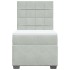 Cama box spring con colchón terciopelo gris claro 90x190