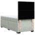 Cama box spring con colchón terciopelo gris claro 90x190