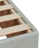 Cama box spring con colchón terciopelo gris claro 90x190