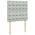 Cama box spring con colchón terciopelo gris claro 100x200