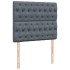 Cama box spring con colchón terciopelo gris oscuro 120x190
