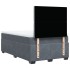 Cama box spring con colchón terciopelo gris oscuro 120x190