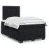 Cama box spring con colchón terciopelo negro 120x200