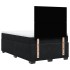 Cama box spring con colchón terciopelo negro 120x200