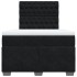 Cama box spring con colchón terciopelo negro 120x200