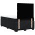 Cama box spring con colchón terciopelo negro 120x200