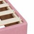 Cama box spring con colchón terciopelo rosa 120x200