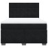 Cama box spring con colchón terciopelo negro 140x190