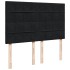 Cama box spring con colchón terciopelo negro 140x190