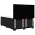 Cama box spring con colchón terciopelo negro 140x190