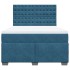 Cama box spring con colchón terciopelo azul 140x190