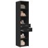 Aparador de madera de ingeniería negro 40x42,5x185