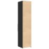Aparador de madera de ingeniería negro 40x42,5x185