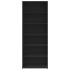 Aparador alto madera contrachapada negro 70x41x185