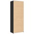 Aparador alto madera contrachapada negro 70x41x185