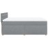 Cama box spring con colchón tela gris claro 160x200