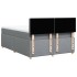 Cama box spring con colchón tela gris claro 160x200