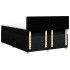 Cama box spring con colchón tela negro 160x200