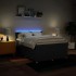 Cama box spring con colchón tela azul 160x200