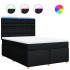Cama box spring con colchón tela negro 140x200