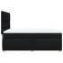 Cama box spring con colchón tela negro 140x200