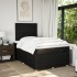 Cama box spring con colchón tela negro 120x200