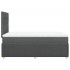 Cama box spring con colchón tela gris oscuro 120x200