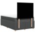Cama box spring con colchón tela gris oscuro 120x200