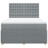 Cama box spring con colchón tela gris claro 140x200