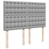 Cama box spring con colchón tela gris claro 140x200