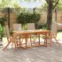 Juego comedor de jardín 5 pzas madera maciza acacia y