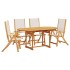 Juego comedor de jardín 5 pzas madera maciza acacia y