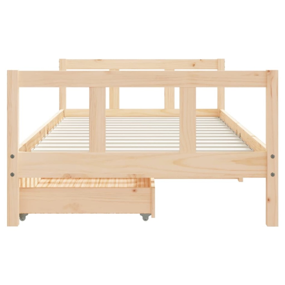 Estructura de cama infantil con cajones madera pino 90x190