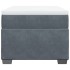Cama box spring con colchón terciopelo gris oscuro 80x200