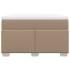 Cama box spring con colchón cuero sintético capuchino