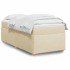 Cama box spring con colchón tela color crema 80x200