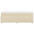Cama box spring con colchón tela color crema 80x200