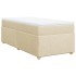 Cama box spring con colchón tela color crema 80x200