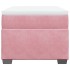 Cama box spring con colchón terciopelo rosa 80x200