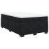 Cama box spring con colchón terciopelo negro 120x190