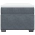 Cama box spring con colchón terciopelo gris oscuro 90x190