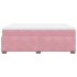 Cama box spring con colchón terciopelo rosa 140x190