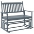 Banco deslizante madera maciza de álamo gris 118x70x104,5