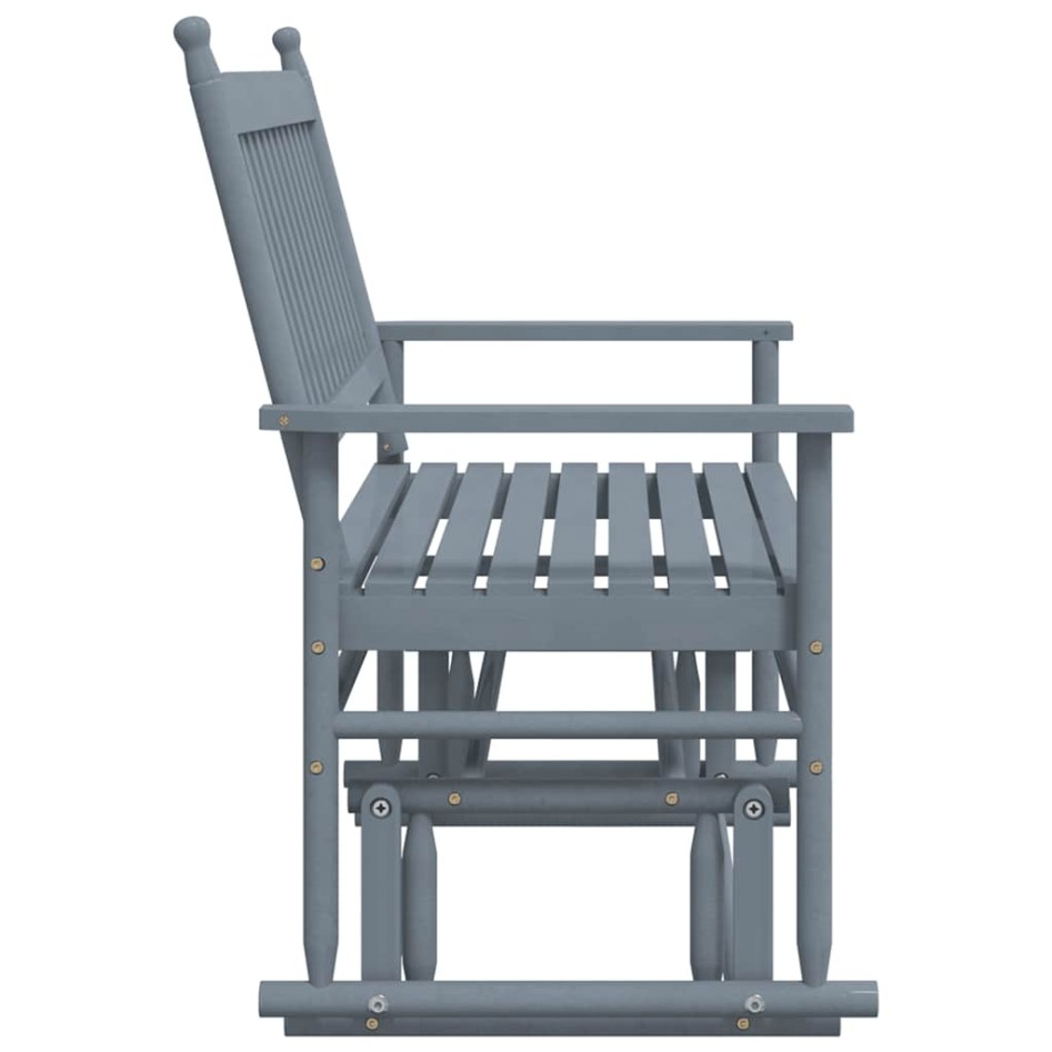 Banco deslizante madera maciza de álamo gris 118x70x104,5