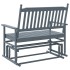 Banco deslizante madera maciza de álamo gris 118x70x104,5