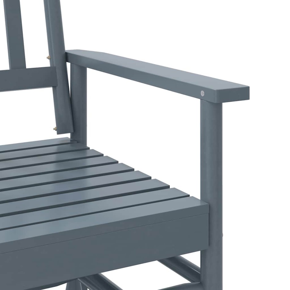 Banco deslizante madera maciza de álamo gris 118x70x104,5